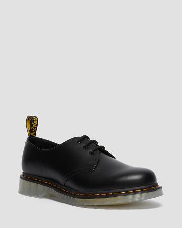 Dr Martens 1461 Iced Smooth Læder Oxford Sko Dame Sort | DK 350QMA